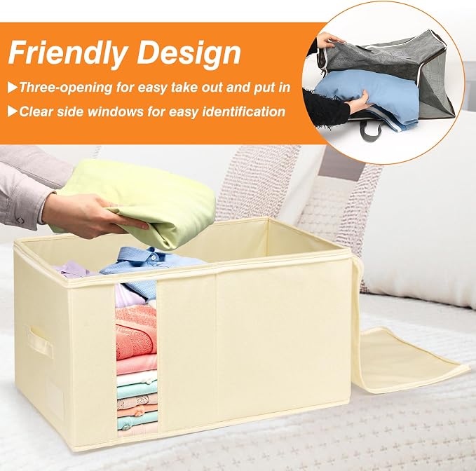 60L Blanket Storage Bin, Comforter Storage - Image 6