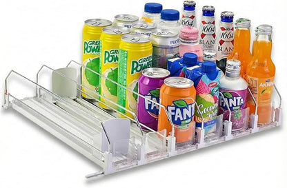 Soda Can Organizer with Automatic Can Pusher | Refrigerator Drink Organizer | by Unknown