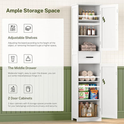 WEENFON Tall Bathroom Cabinet, Storage Cabinet - Image 5