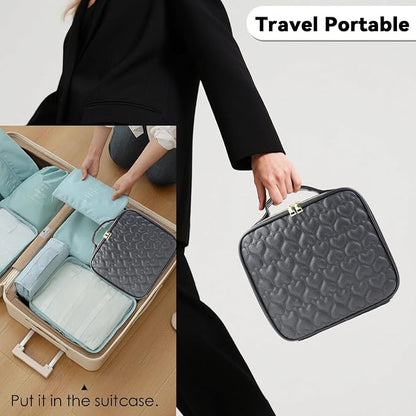 Travel Makeup Bag Makeup Cosmetic Train Case Organizer Portable Storage Bag - Image 7