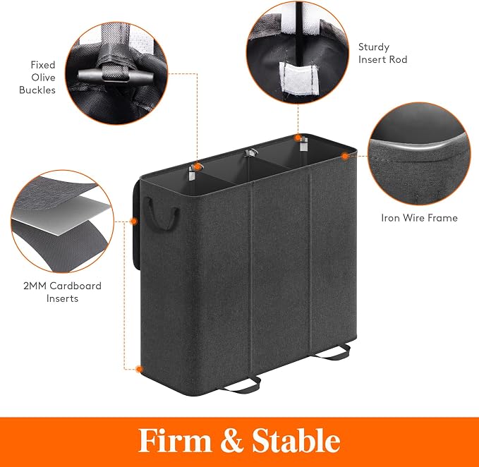 Lifewit Triple Laundry Hamper - Image 3