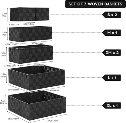 Posprica Small Baskets for Organizing Woven Storage for Shelves, Decorative - Image 9