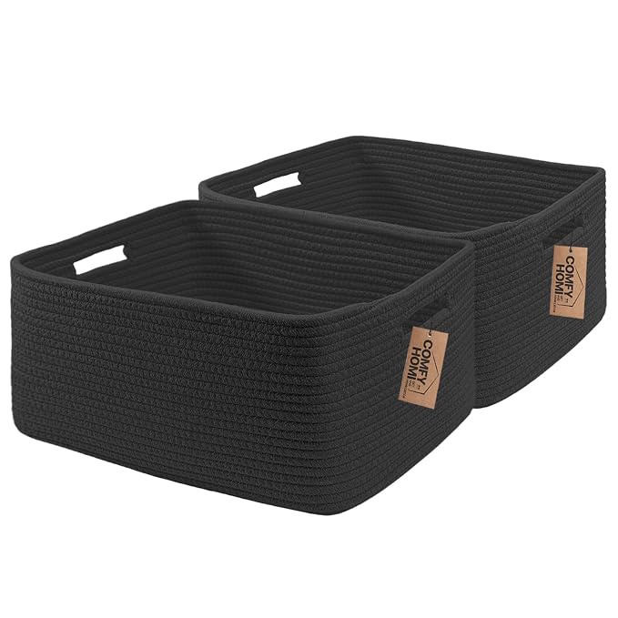 COMFY-HOMI 2 pcs Large Storage Baskets by COMFY-HOMI
