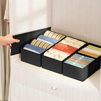 DIMJ Drawer Organizers Clothes, Fabric Closet Organizers and Storage, Shallow - Image 3