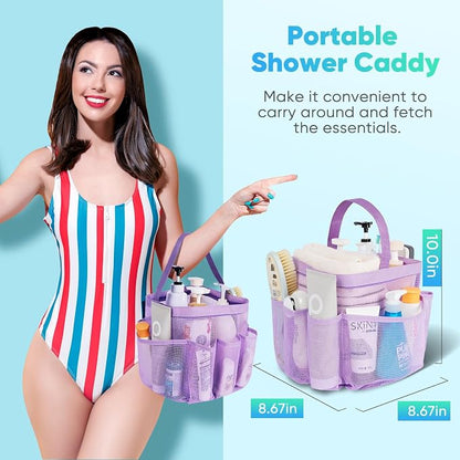 EUDELE 2 Pack Mesh Shower Caddy Portable - Image 4