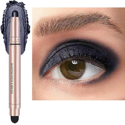 Black Cream Eyeshadow Stick, Single Shimmer Eyeshadow Pencil, Waterproof Long by Metfdlaig