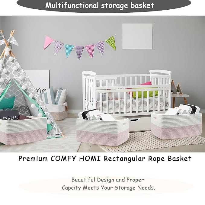 COMFY-HOMI 3 pcs Large Storage Baskets - Image 6