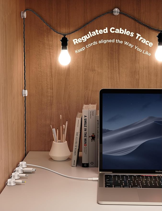 9 Pack Cable Management Cord Holder Organizer, JOYROOM Magnetic Cable Clips - Image 3