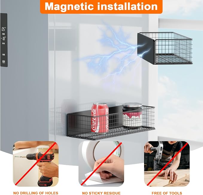 2Pack Magnetic Basket Organizer Holder - Image 2