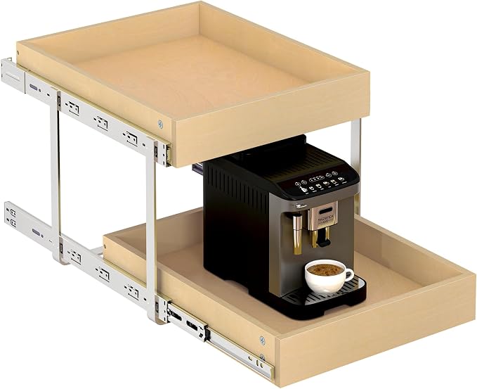 WelFurGeer 2-Tier Pull Out Cabinet Organizer by WelFurGeer