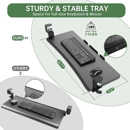 Large Keyboard Tray Under Desk - Image 4