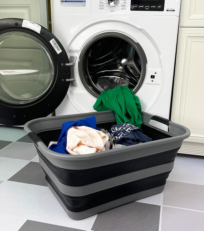 SAMMART 42L Collapsible Plastic Laundry Basket - Image 2