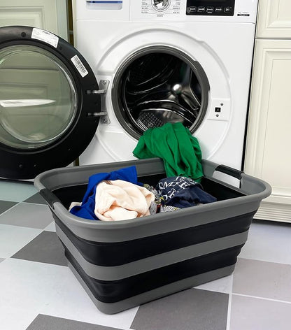 SAMMART 42L Collapsible Plastic Laundry Basket - Image 2