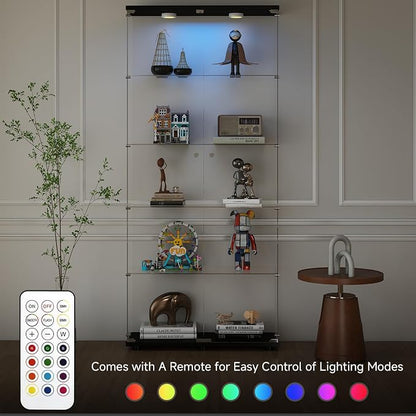 5-Tier Tempered Glass Display Cabinet - Image 3