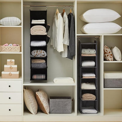 YOUDENOVA Hanging Closet Organizers and Storage, 6-Shelf Hanging Closet Shelves - Image 4