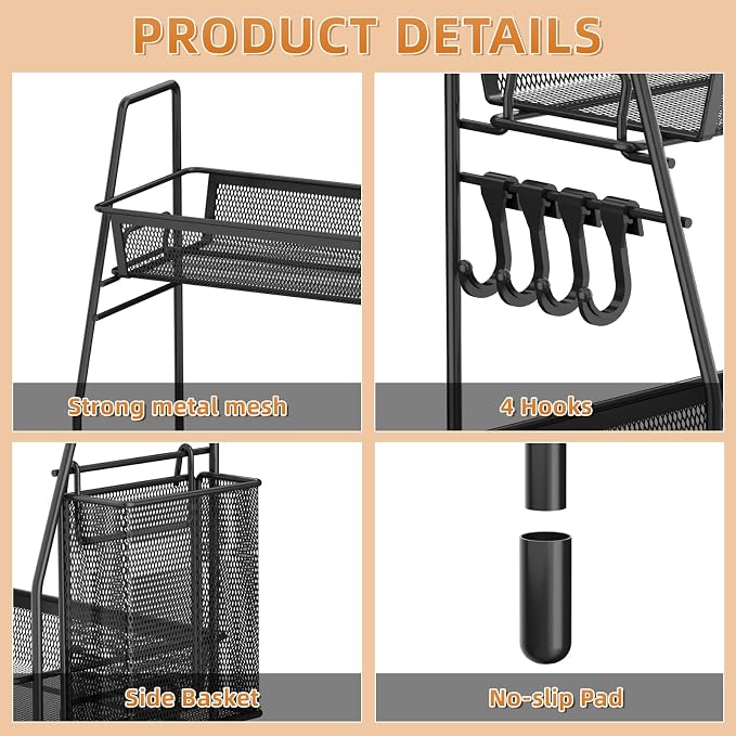 VITVITI 2-Tier Bathroom Organizer Countertop, Metal Wire Mesh Bathroom Counter - Image 5