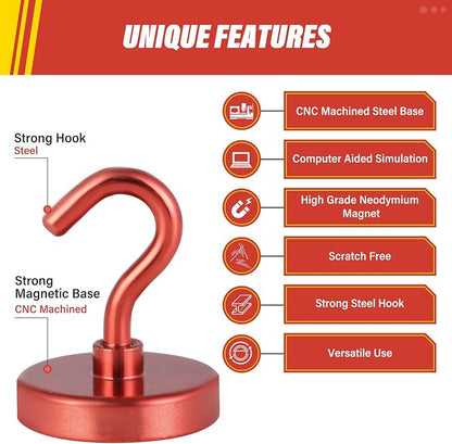 Neosmuk Magnetic Hooks, Heavy Duty 130lb+ Strong Magnet Hook - Image 6