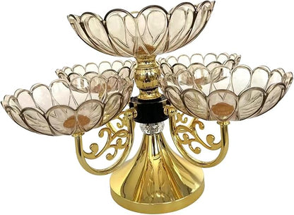Flower Shape Appetizer Platter Divided Serving Dishes Fruit Bowl Dried Fruit by Unknown