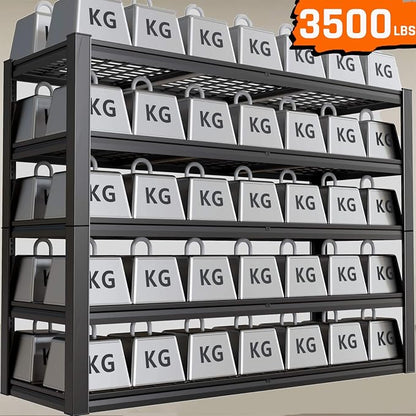 5-Tier Storage Shelves, Shelving Units Industrial Shelving - Image 4