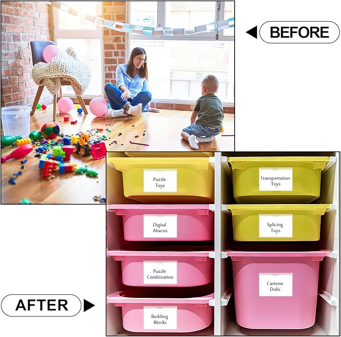 52 Pcs 5" x 7" Self Adhesive Index Card Pockets Label Pockets - Image 6
