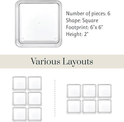 STORi SimpleSort 6-Piece Stackable Clear Drawer Organizer Set | 6" x 6" x 2" - Image 5