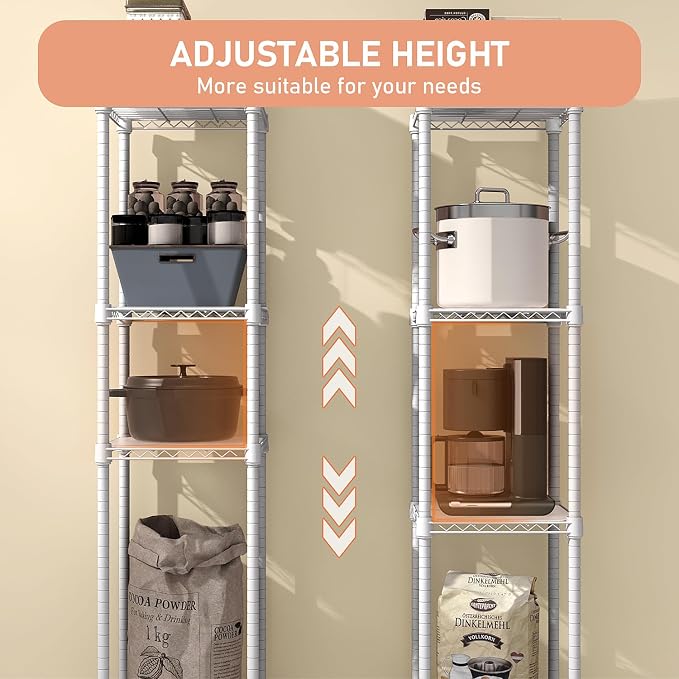 480 lbs Storage Shelves 4 Tier Shelving Units - Image 5