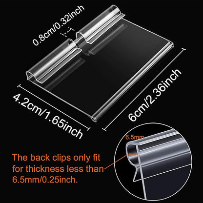 50PCS Basket Bin Labels Clip On, ChanQnTon Clear Plastic Label Holders - Image 2