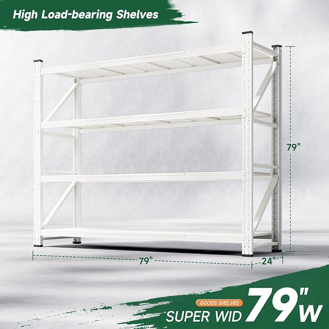 Letaya 6000LBS Storage Shelves Heavy Duty, 4 Tier Adjustable Utility Rack Shelf - Image 2