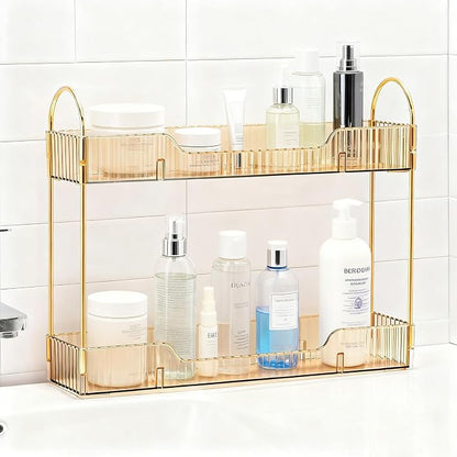 Bathroom Countertop Organizer, 2-Tier Slim Vanity Storage Rack - Image 2