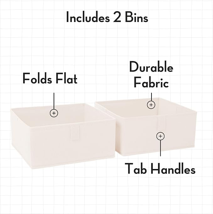 RiverRidge Kids 2pc Folding Storage Bins Set - Image 2