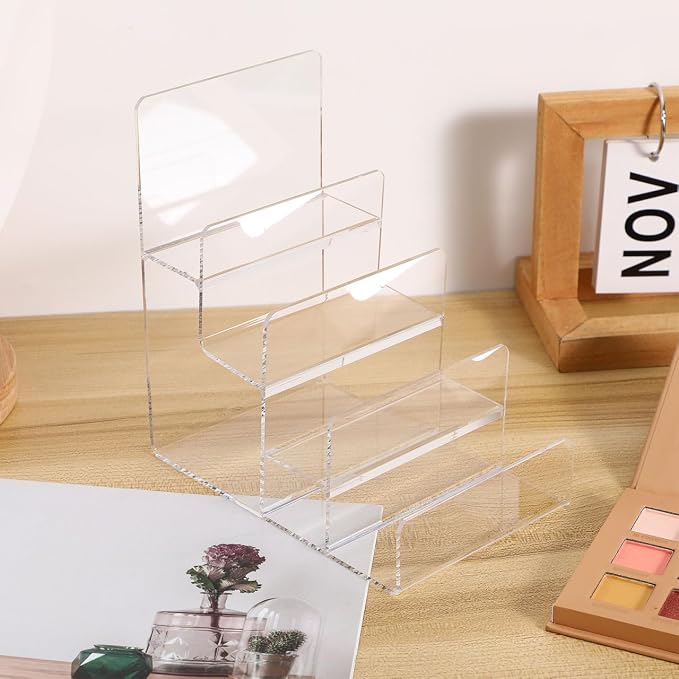 Cabilock 4-Tier Clear Acrylic Display Riser, Sturdy Tiered Organizer - Image 4