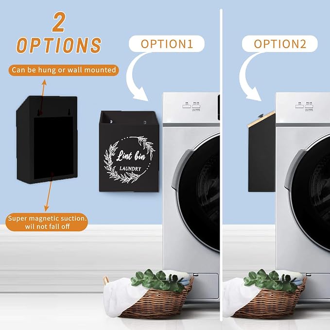 Magnetic Lint Bin and Dryer Sheet Holder Set - Image 4