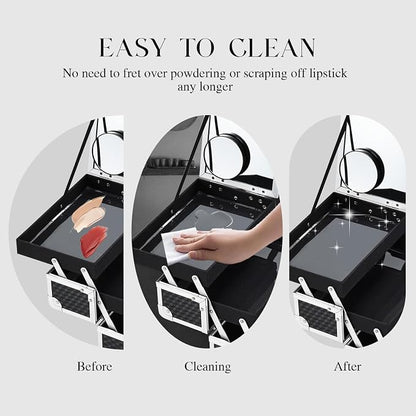 Joligrace Makeup Box Cosmetic Train Case Portable Makeup Organizer Case - Image 5