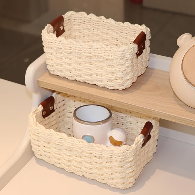 Small baskets for Organizing, Cute woven Storage basket - Image 4