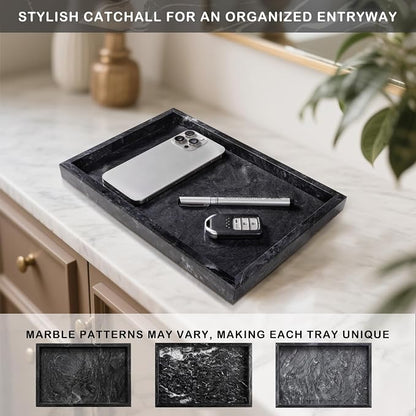 Marble Bathroom Tray for Countertop & Home Decor, Natural Decorative Marble - Image 5