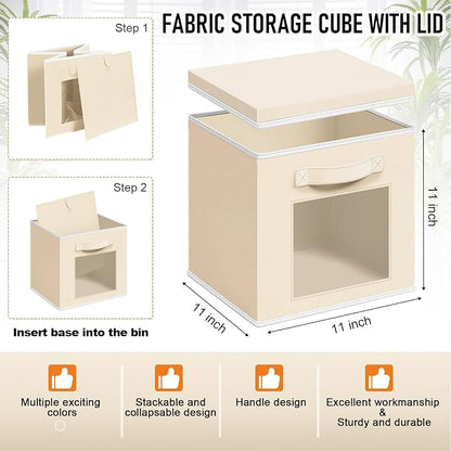 Threehoney 10 Pcs Fabric Storage Cubes - Image 3