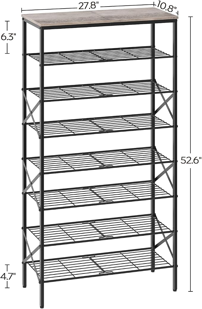 YATINEY 8 Tier Shoe Rack, Shoe Storage Organizer, Large Capacity Shoe Shelf - Image 3
