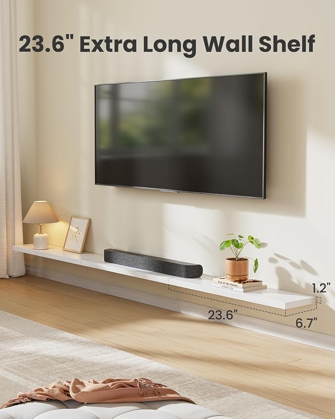 AMADA HOMEFURNISHING 23.6" L Floating Shelves, Wall Shelves Set of 3 - Image 3