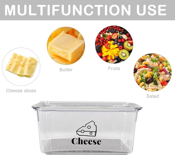 Cheese Holder Food Storage, Airtight Cheese Storage Box - Image 2