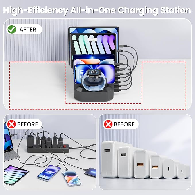 190W Fast Charging Station for Multiple Devices【Efficient & Safe Charging】 6 - Image 3