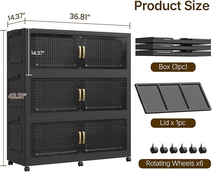 210Gal Extra Large Stackable Storage Bins - Image 2