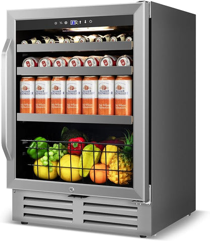 24" Beverage Refrigerator Undercounter | 180 Can Capacity | Built-In by Velivi