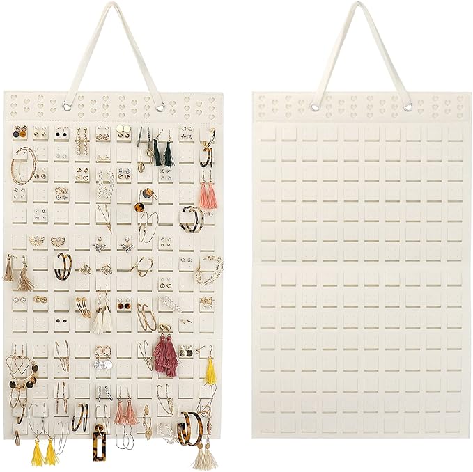 Resovo Hanging Earrings Organizer, Earring Holder & 20 Hooks, Holds Up To 300 by LearnMoreAboutResovo