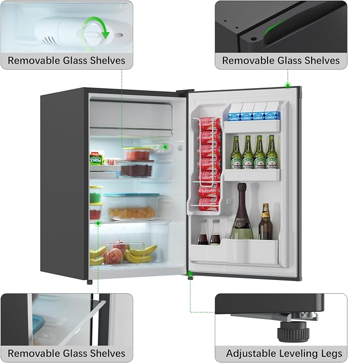 Jojoka 4.3 Cu.ft Mini Fridge - Image 3