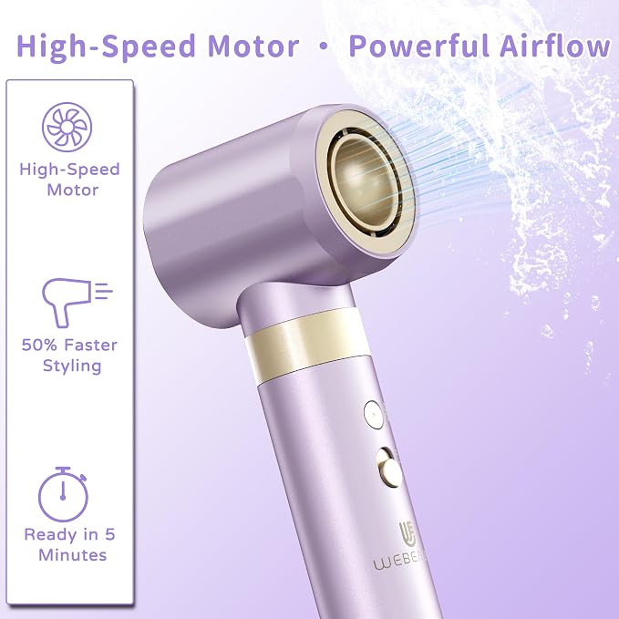 Hair Dryer Brush 8-in-1 Dual Voltage Hot Air Styler – Fast-Drying 110, 000 RPM - Image 3