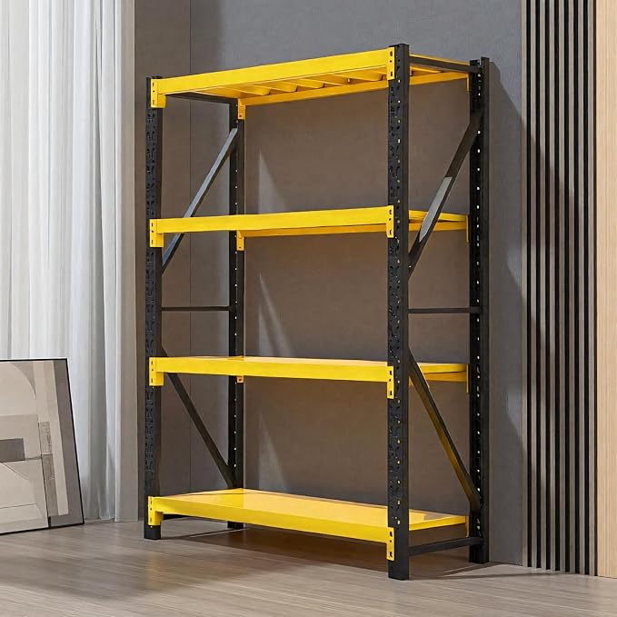 Heavy Duty Warehouse Shelving 4-Tier Industrial Steel Storage Shelves, 2600LB by Unknown