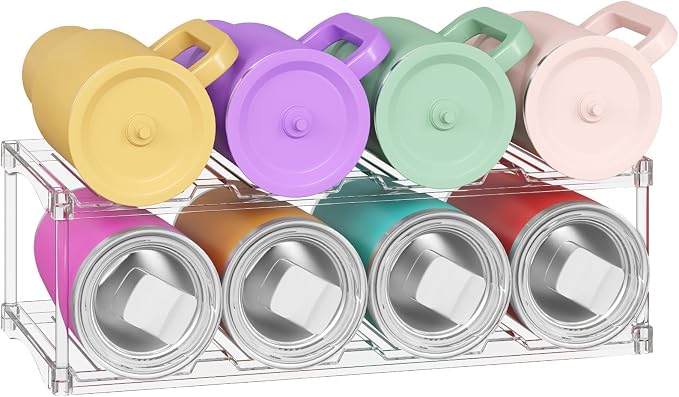 Lifewit Stackable Water Bottle Storage Organizer, Plastic Large Compartment by Lifewit