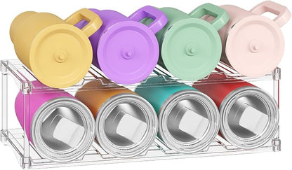 Lifewit Stackable Water Bottle Storage Organizer, Plastic Large Compartment by Lifewit