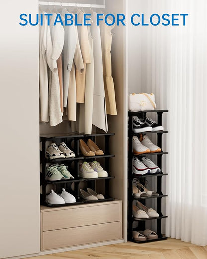 HAIXIN 7-Tier Narrow Vertical Shoe Rack, Skinny Shoe Tower - Image 4