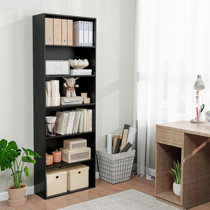 Tangkula 6-Tier Bookcase, 70” Tall Freestanding Bookshelf - Image 4